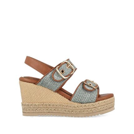 Jeep Sandalo Donna con Zeppa Platform in Tessuto Canvas Jeans Avio MAYOR LIGHT BLUE Jeep Footwear 