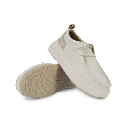 Jeep Wallabee Slipon Donna in Tessuto Bianco NATURE WALLABEE WHITE Jeep Footwear 