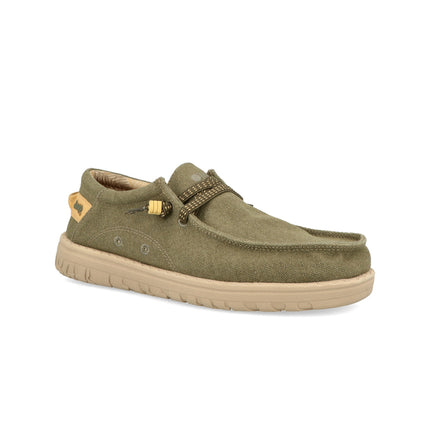 Jeep Wallabee Uomo in Canvas Verde Militare SAMOA WALLABEE CVS MILITARY Jeep Footwear 
