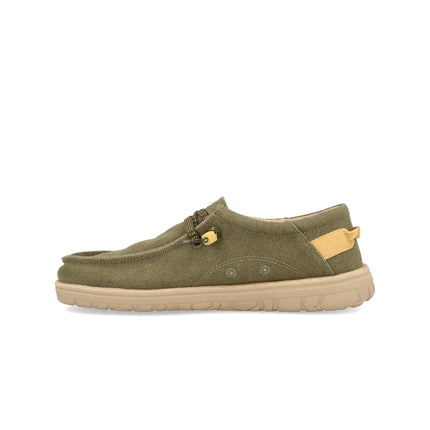 Jeep Wallabee Uomo in Canvas Verde Militare SAMOA WALLABEE CVS MILITARY Jeep Footwear 