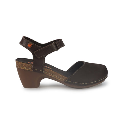 Jungla Pump Donna con Tacco in Pelle Nabuk Marrone 7466 CAFFE Jungla 