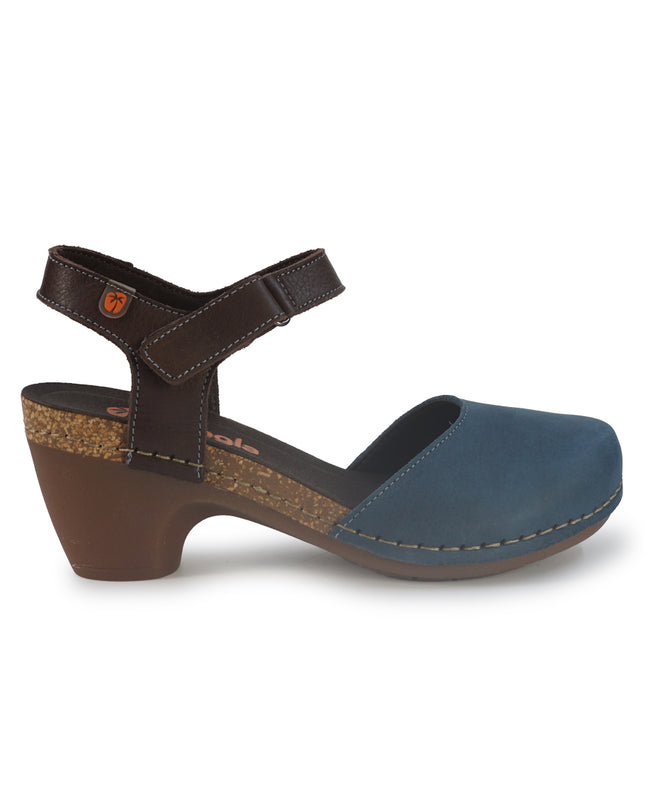 Jungla Pump Donna con Tacco in Pelle Nabuk Blu 7466 OCEAN Jungla 