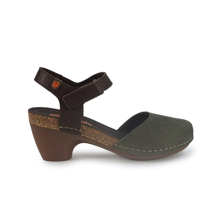 Jungla Pump Donna con Tacco in Pelle Nabuk Verde 7466 PRADO Jungla 