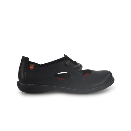 Jungla Ballerina Donna con Lacci in Pelle Nera 8154 BLACK Jungla 