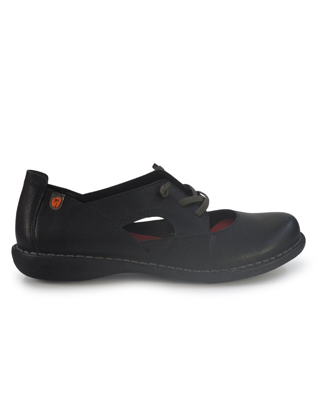 Jungla Ballerina Donna con Lacci in Pelle Nera 8154 BLACK Jungla 