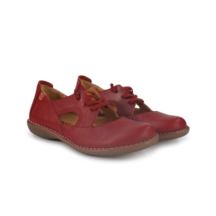 Jungla Ballerina Donna con Lacci in Pelle Rossa 8154 ROJO Jungla 