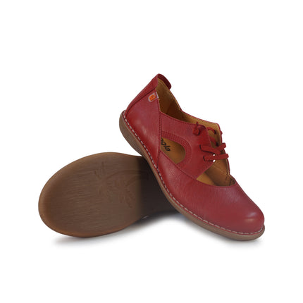 Jungla Ballerina Donna con Lacci in Pelle Rossa 8154 ROJO Jungla 