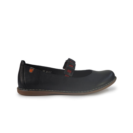 Jungla Ballerina Donna con Elastico in Pelle Nera 8462 BLACK Jungla 