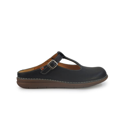 Jungla Sandalo Sabot Donna con Cinturino in Pelle Nera 8475 BLACK Jungla 