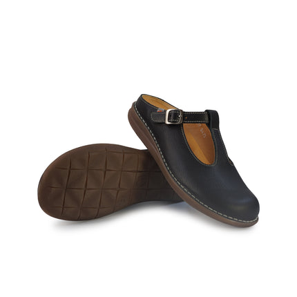 Jungla Sandalo Sabot Donna con Cinturino in Pelle Nera 8475 BLACK Jungla 