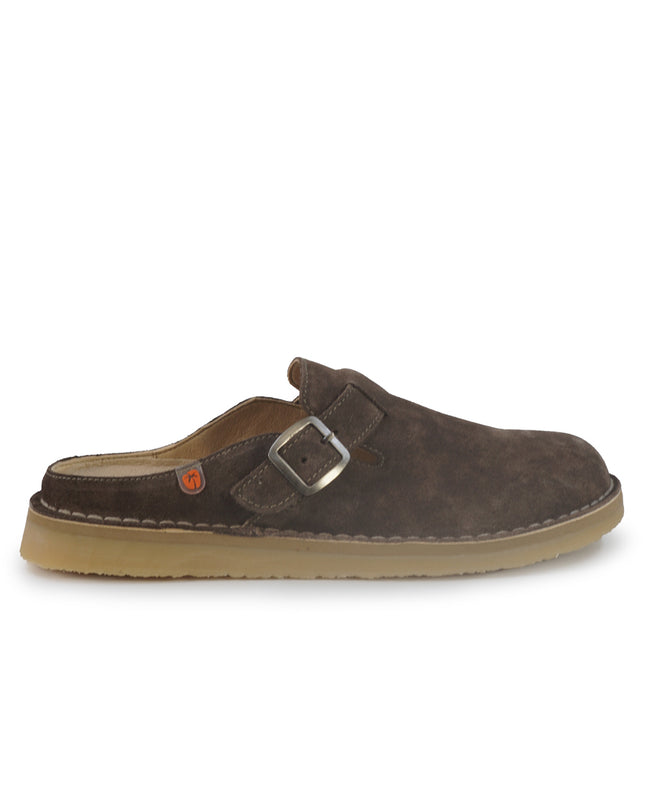 Jungla Sandalo Sabot Barefoot Donna con Fibbia in Camoscio Marrone 8483 MOUSSE LIGHT Jungla 