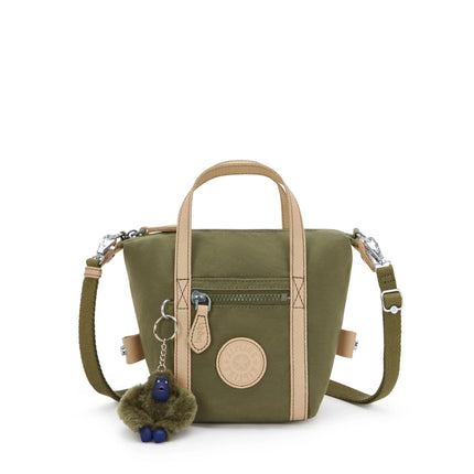 Kipling Borsa Donna a Mano con Tracolla in Tessuto Cotton Kaki BOXY ART S FC COTTON KHAKI Kipling 