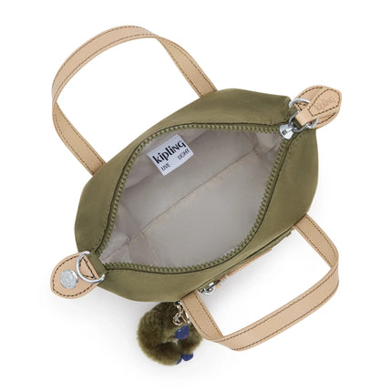 Kipling Borsa Donna a Mano con Tracolla in Tessuto Cotton Kaki BOXY ART S FC COTTON KHAKI Kipling 