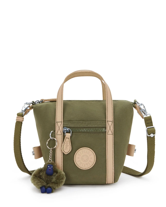 Kipling Borsa Donna a Mano con Tracolla in Tessuto Cotton Kaki BOXY ART S FC COTTON KHAKI Kipling 