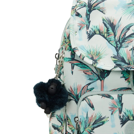 Kipling Zaino Multitasche in Tessuto Fantasia More Palm Trees CITY PACK ZIP S MORE PALM TREES Kipling 