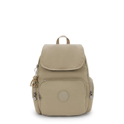 Kipling Zaino Multitasche in Tessuto Beige CITY PACK ZIP S BOHO TAN Kipling 