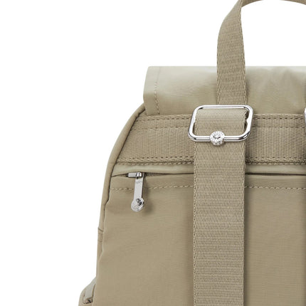 Kipling Zaino Multitasche in Tessuto Beige CITY PACK ZIP S BOHO TAN Kipling 