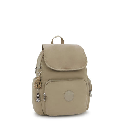 Kipling Zaino Multitasche in Tessuto Beige CITY PACK ZIP S BOHO TAN Kipling 