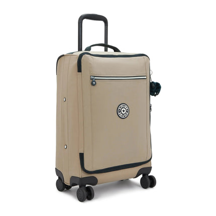 Kipling Trolley Small 4 Ruote in Tessuto Soft Taupe JET S SOFT TAUPE Kipling 