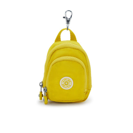 Kipling Mini Portafoglio con Portachiavi in Tessuto Verde Acido MINI SEOUL INSIDE YELLOW Kipling 