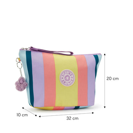 Kipling Borsello Pochette con Manetta in Tessuto Fantasia Striped NAOMI POUCH STRIPE BLOCK Kipling 