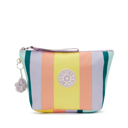Kipling Borsello Pochette con Manetta in Tessuto Fantasia Striped NAOMI POUCH STRIPE BLOCK Kipling 