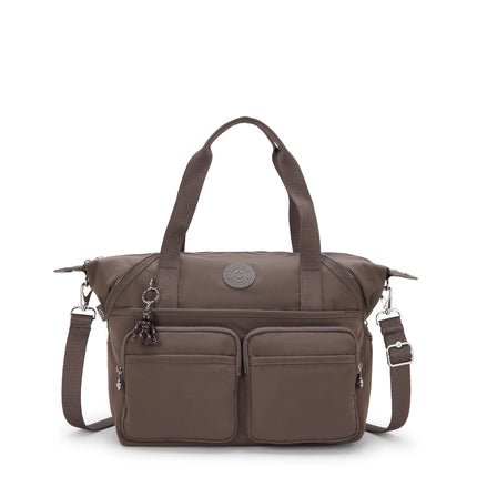 Kipling Borsa Organizer a Spalla Con Tracolla in Tessuto Cipria NEW ART DUO POCKET BE BOHO CEDAR Kipling 
