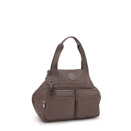 Kipling Borsa Organizer a Spalla Con Tracolla in Tessuto Cipria NEW ART DUO POCKET BE BOHO CEDAR Kipling 