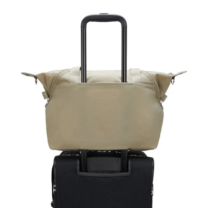 Kipling Borsa Organizer a Spalla Con Tracolla in Tessuto Beige NEW ART DUO POCKET BE BOHO TAN Kipling 