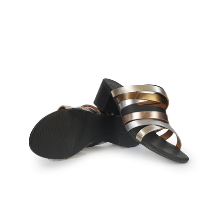 Luis Anne Sandali Sabot Donna in Pelle Nera Multicolor LADY36 V6 Luis Anne 