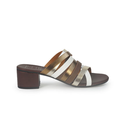 Luis Anne Sandali Sabot Donna in Pelle Testa di Moro Multicolor LADY36 V8 Luis Anne 