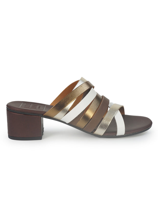 Luis Anne Sandali Sabot Donna in Pelle Testa di Moro Multicolor LADY36 V8 Luis Anne 