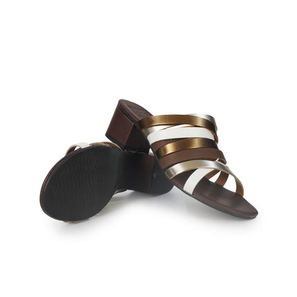 Luis Anne Sandali Sabot Donna in Pelle Testa di Moro Multicolor LADY36 V8 Luis Anne 