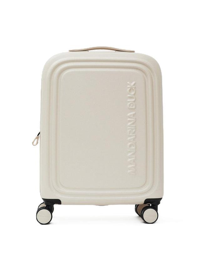 Mandarina Duck Trolley Cabina Bagaglio a Mano Espandibile 4 Ruote White Moka SZV24 LOGODUCK WHITE MOKA Mandarina Duck 