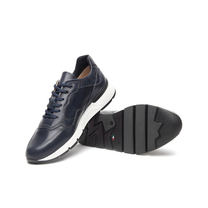 NeroGiardini Sneakers Bassa Uomo in Pelle Blu E500640U INCANTO 207 Nero Giardini 