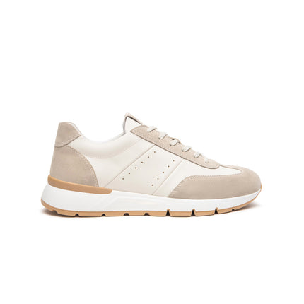 NeroGiardini Sneakers Bassa Uomo in Pelle e Camoscio Avorio E500651U AVORIO 702 Nero Giardini 