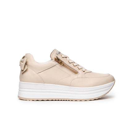 NeroGiardini Sneakers Platform Donna in Pelle Milk E506371D MILK 710 Nero Giardini 
