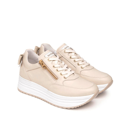 NeroGiardini Sneakers Platform Donna in Pelle Milk E506371D MILK 710 Nero Giardini 