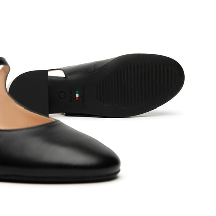 NeroGiardini Chanel Mary Jane Sling Back in Pelle Nera E512342D NERO 100 Nero Giardini 