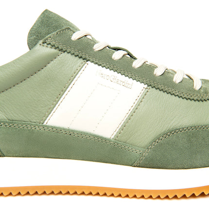 NeroGiardini Sneakers Bassa Uomo in Pelle e Camoscio Verde E601110U SAVANA 518 Nero Giardini 