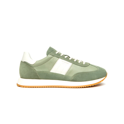 NeroGiardini Sneakers Bassa Uomo in Pelle e Camoscio Verde E601110U SAVANA 518 Nero Giardini 