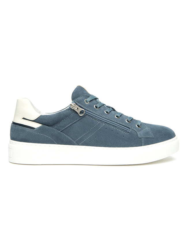 NeroGiardini Sneakers Bassa Uomo in Camoscio Avio E601131U AVIO 203 Nero Giardini 