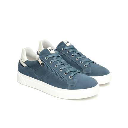 NeroGiardini Sneakers Bassa Uomo in Camoscio Avio E601131U AVIO 203 Nero Giardini 