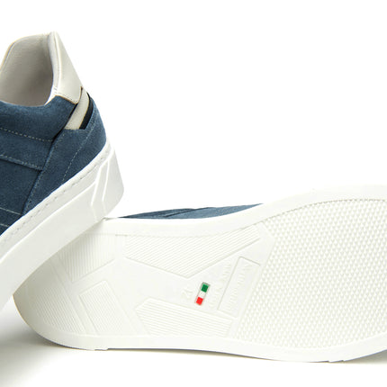 NeroGiardini Sneakers Bassa Uomo in Camoscio Avio E601131U AVIO 203 Nero Giardini 