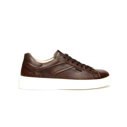 NeroGiardini Sneakers Bassa Uomo in Pelle Marrone E601150U BEIGE 412 Nero Giardini 