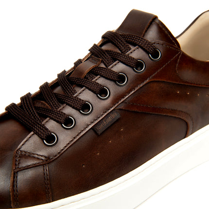 NeroGiardini Sneakers Bassa Uomo in Pelle Marrone E601150U BEIGE 412 Nero Giardini 