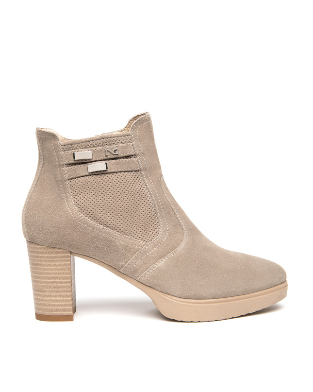 NeroGiardini Stivaletti Donna con Tacco e Plateau in Camoscio Creta E615081D CRETA 451 Nero Giardini 