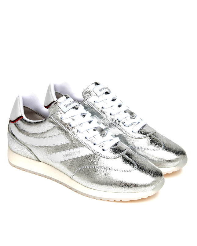 NeroGiardini Sneakers Bassa Donna in Pelle Argento E615163D ARGENTO 700 Nero Giardini 