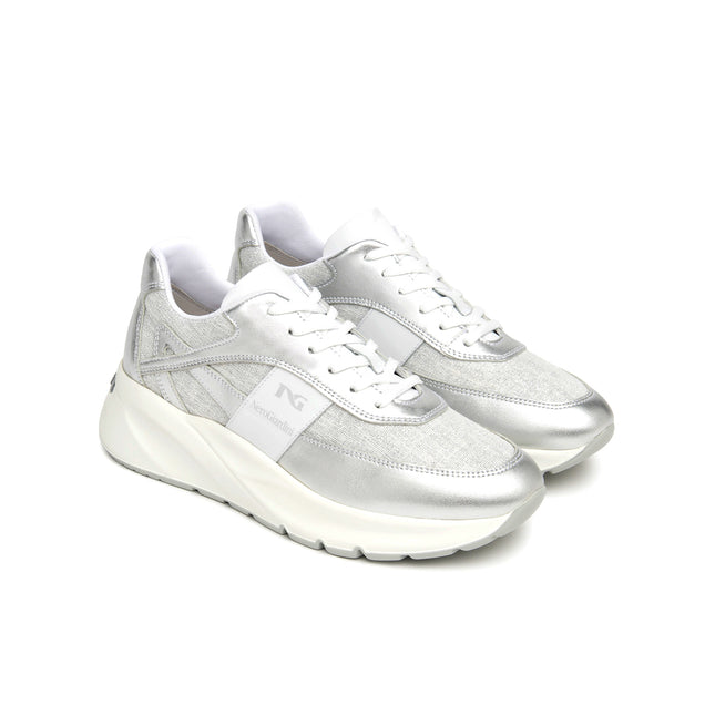 NeroGiardini Sneakers Donna in Pelle e Tessuto Argento E615183D ARGENTO 700 Nero Giardini 