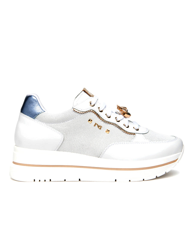 NeroGiardini Sneakers Donna in Pelle Bianca con Charms E615202D BIANCO 707 Nero Giardini 